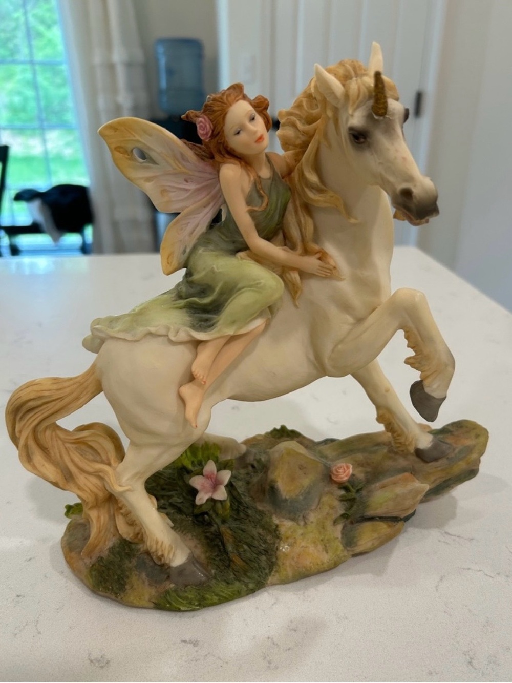 Summit collection White Unicorn with Fairy Figurine - Decorative Home Art